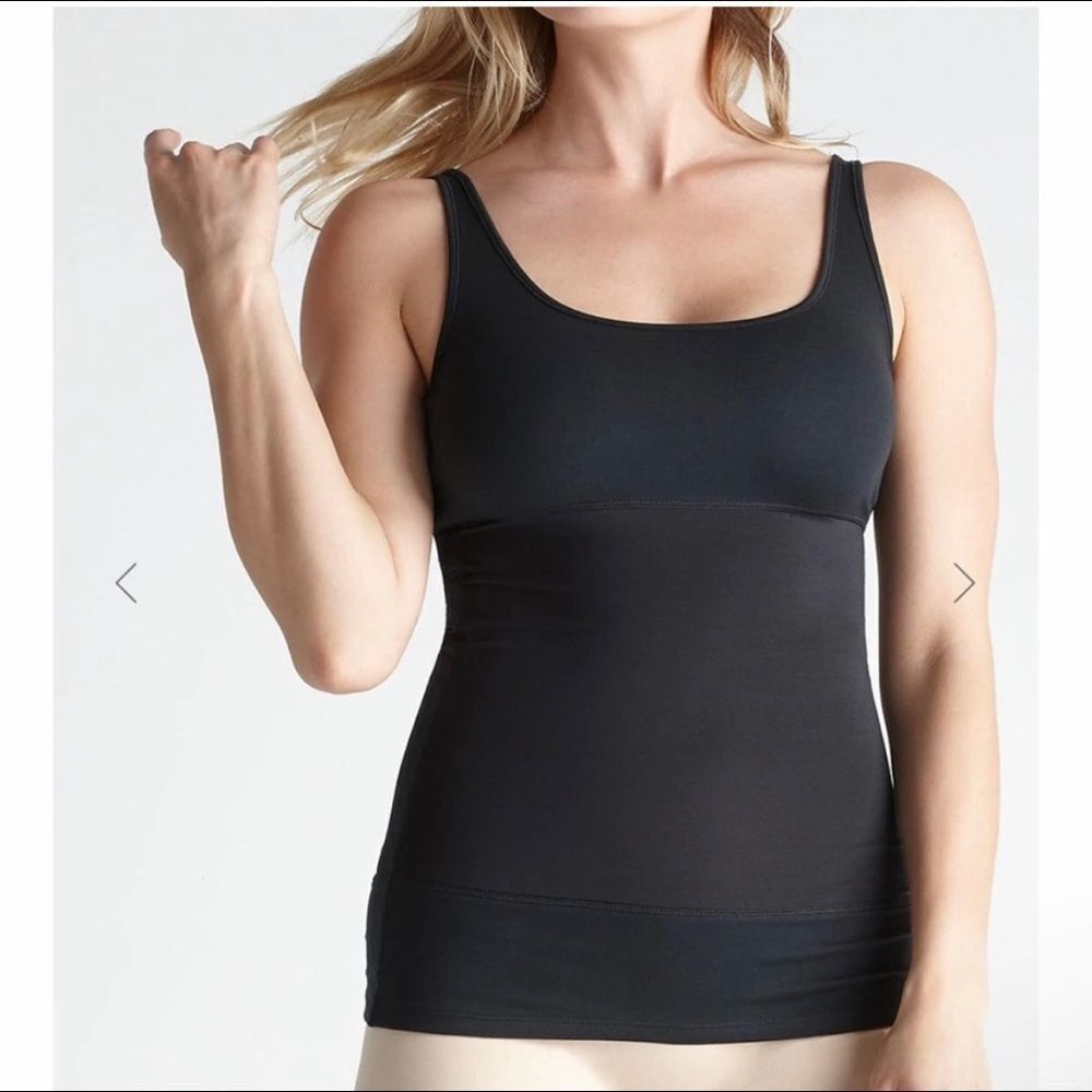 Yummie Tummie® Pearl 3-Panel Shaping Tank black size 2X NEW
